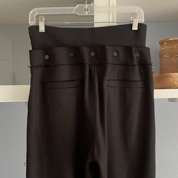 Demoo Parkchoonmoo Black High Rise Wide Leg Pants Wool Blend Size US 6/8 - Picture 4 of 8